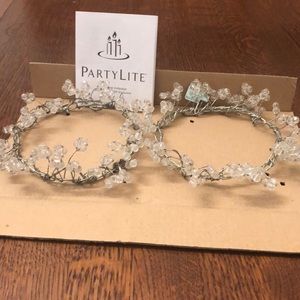 Partylite Crystal Gen Stone Rings 3”